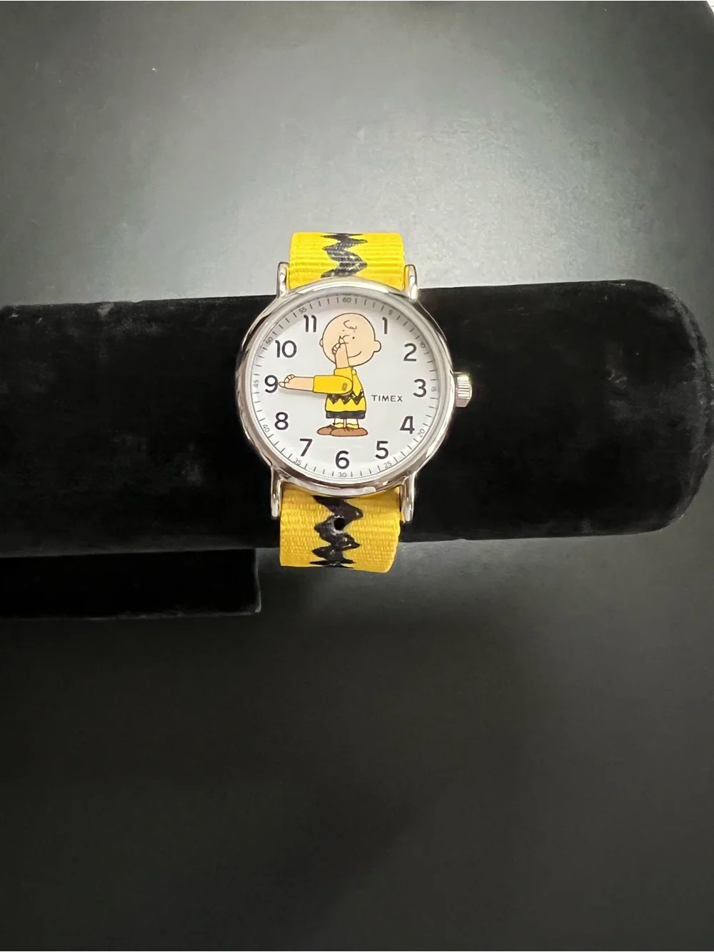 EUC Timex x Peanuts Charlie Brown 38mm Fabric Strap Watch